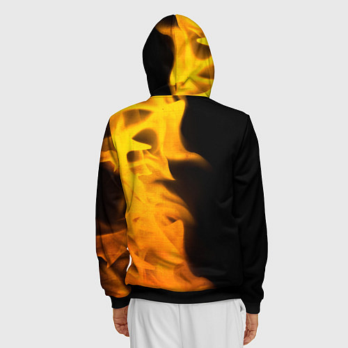 Мужская толстовка на молнии Dongfeng - gold gradient: по-вертикали / 3D-Черный – фото 4