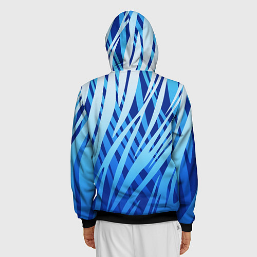 Мужская толстовка на молнии Volkswagen - синий камуфляж / 3D-Черный – фото 4