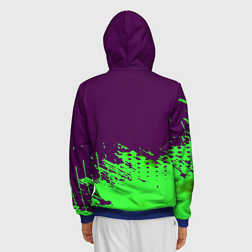 Мужская толстовка на молнии Monster energy taurin / 3D-Синий – фото 4