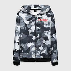 Толстовка 3D на молнии мужская Chevrolet tahoe military тахо, цвет: 3D-черный