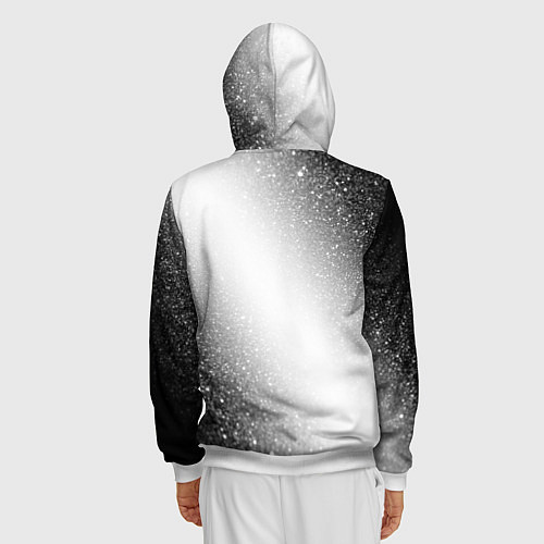 Мужская толстовка на молнии OneRepublic glitch на светлом фоне по-вертикали / 3D-Белый – фото 4