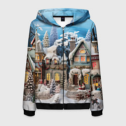 Мужская толстовка на молнии Северное сияние торжества