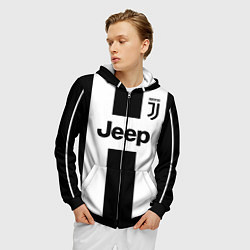 Толстовка 3D на молнии мужская Juventus collection, цвет: 3D-черный — фото 2