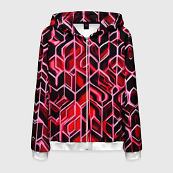 Мужская толстовка на молнии Красный узор