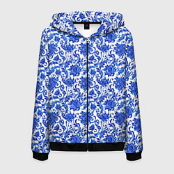 Мужская толстовка на молнии Гжель классика