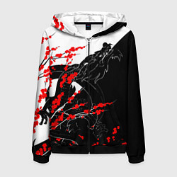 Толстовка 3D на молнии мужская Tokyo Dragon, цвет: 3D-черный