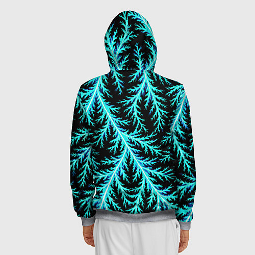Мужская толстовка на молнии Разряды электричества Tie Dye / 3D-Меланж – фото 4