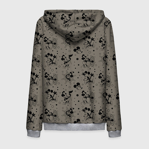 Мужская толстовка на молнии Микки Маус матрос - паттерн / 3D-Меланж – фото 2
