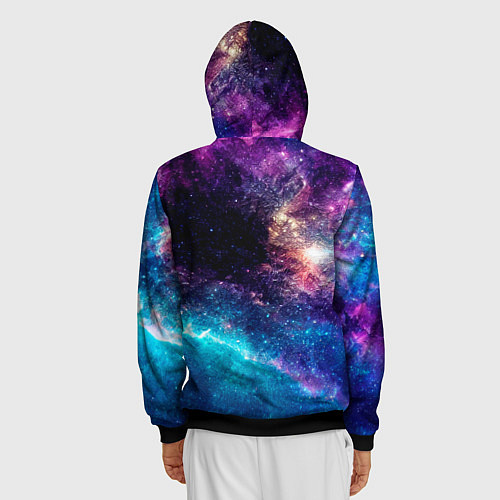 Мужская толстовка на молнии Twenty One Pilots space rock / 3D-Черный – фото 4