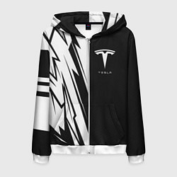 Мужская толстовка на молнии Tesla - carbon texture
