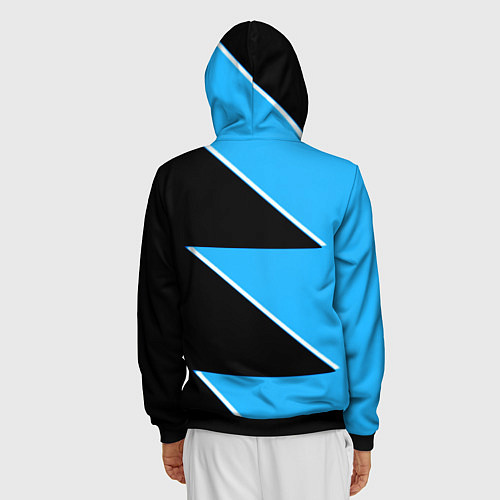 Мужская толстовка на молнии Manchester City geometry sport / 3D-Черный – фото 4