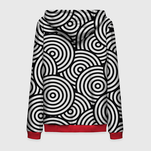 Мужская толстовка на молнии Abstraction target / 3D-Красный – фото 2
