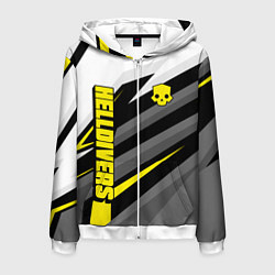 Толстовка 3D на молнии мужская Helldivers 2: Uniform Yellow x White, цвет: 3D-белый