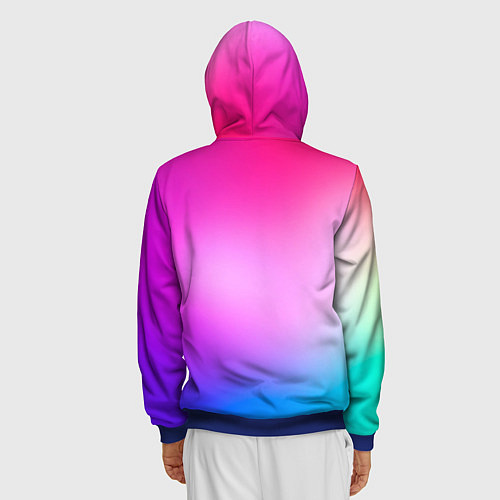 Мужская толстовка на молнии Colorful gradient / 3D-Синий – фото 4