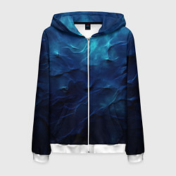 Мужская толстовка на молнии Абстрактные волны глубины