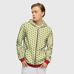 Толстовка 3D на молнии мужская Паттерн разноцветные звездочки, цвет: 3D-красный — фото 2