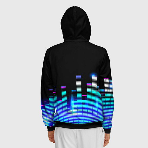 Мужская толстовка на молнии Behemoth эквалайзер / 3D-Черный – фото 4