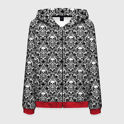 Толстовка 3D на молнии мужская Skull patterns, цвет: 3D-красный