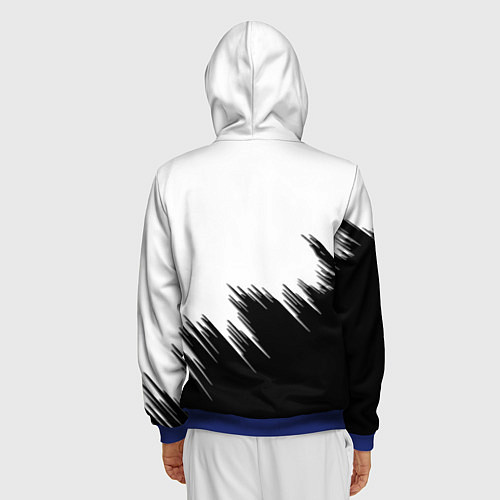 Мужская толстовка на молнии Герб РФ просто краски / 3D-Синий – фото 4