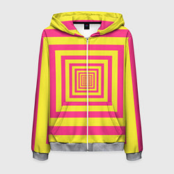 Мужская толстовка на молнии Желтые квадраты трансформация