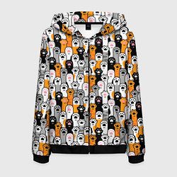 Мужская толстовка на молнии Кошачьи лапы