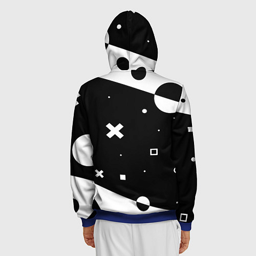 Мужская толстовка на молнии PUBG game pattern / 3D-Синий – фото 4