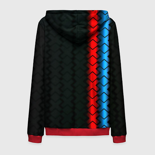 Мужская толстовка на молнии Россия спорт герб / 3D-Красный – фото 2