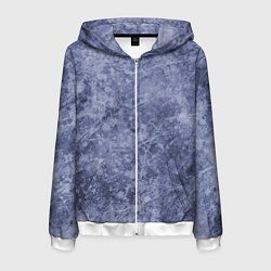 Мужская толстовка на молнии Абстракция - синий лёд
