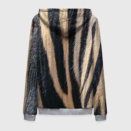 Мужская толстовка на молнии Мех зебры / 3D-Меланж – фото 2