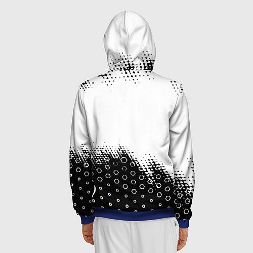 Мужская толстовка на молнии Juventus sport steel / 3D-Синий – фото 4