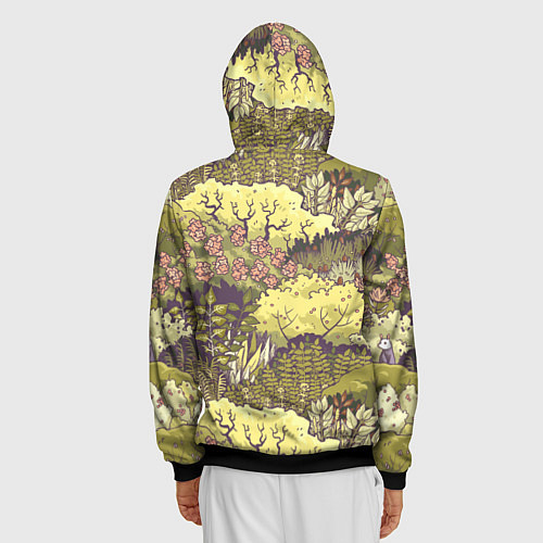 Мужская толстовка на молнии Найди опоссума / 3D-Черный – фото 4