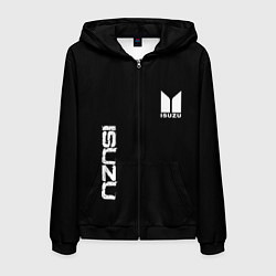 Мужская толстовка на молнии Isuzu logo white