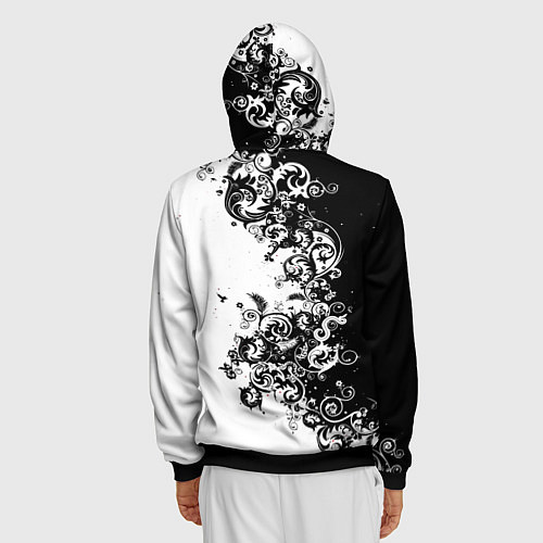 Мужская толстовка на молнии Одни из нас узор блэк / 3D-Черный – фото 4