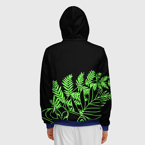 Мужская толстовка на молнии The Last of Us acid logo / 3D-Синий – фото 4