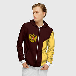 Толстовка 3D на молнии мужская Россия ретро стиль, цвет: 3D-белый — фото 2
