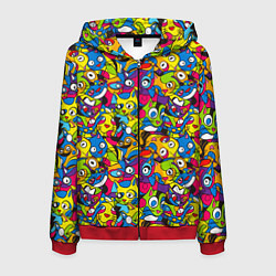 Мужская толстовка на молнии Сумасшедшие креативные коты