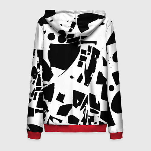 Мужская толстовка на молнии New York yankees - abstraction / 3D-Красный – фото 2