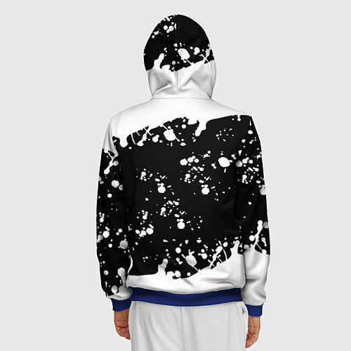 Мужская толстовка на молнии Assassins Creed logo краски / 3D-Синий – фото 4