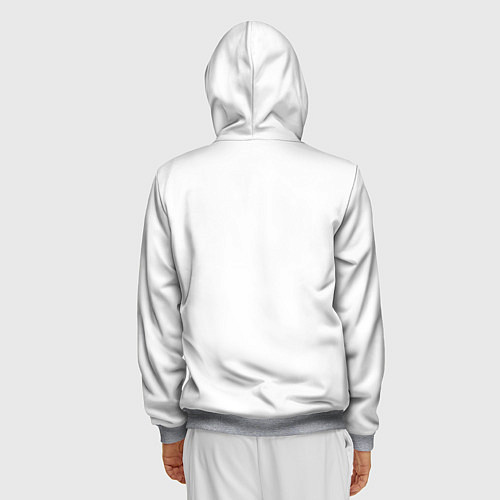 Мужская толстовка на молнии Красные абстрактные легкие / 3D-Меланж – фото 4