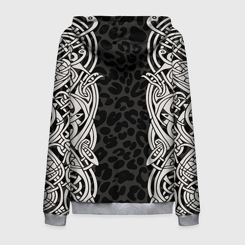 Мужская толстовка на молнии Скандинавский кельтский узор / 3D-Меланж – фото 2
