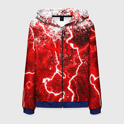 Толстовка 3D на молнии мужская Dead by daylight молнии в красках, цвет: 3D-синий