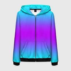 Мужская толстовка на молнии Градиент текстура неоновая