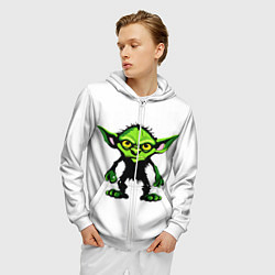 Толстовка 3D на молнии мужская Зеленый гоблин, цвет: 3D-белый — фото 2