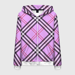 Мужская толстовка на молнии Стильная клетка - крупно