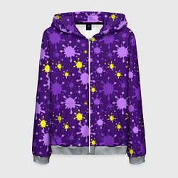 Толстовка 3D на молнии мужская Мелкие кляксы, цвет: 3D-меланж