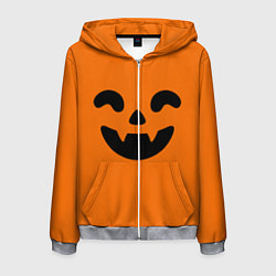 Мужская толстовка на молнии Весёлая тыква верх