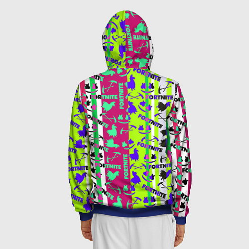 Мужская толстовка на молнии Fortnite epic pattern / 3D-Синий – фото 4
