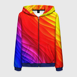 Мужская толстовка на молнии Абстрактные волны текстура