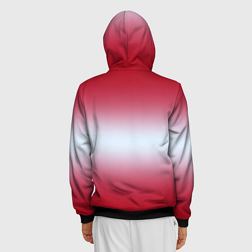 Мужская толстовка на молнии Gradient color / 3D-Черный – фото 4