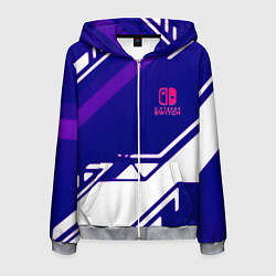 Толстовка 3D на молнии мужская Нинтендо геометрия киберспорт, цвет: 3D-меланж